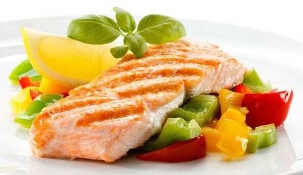 Dukan диетасы үчүн жашылча менен балык